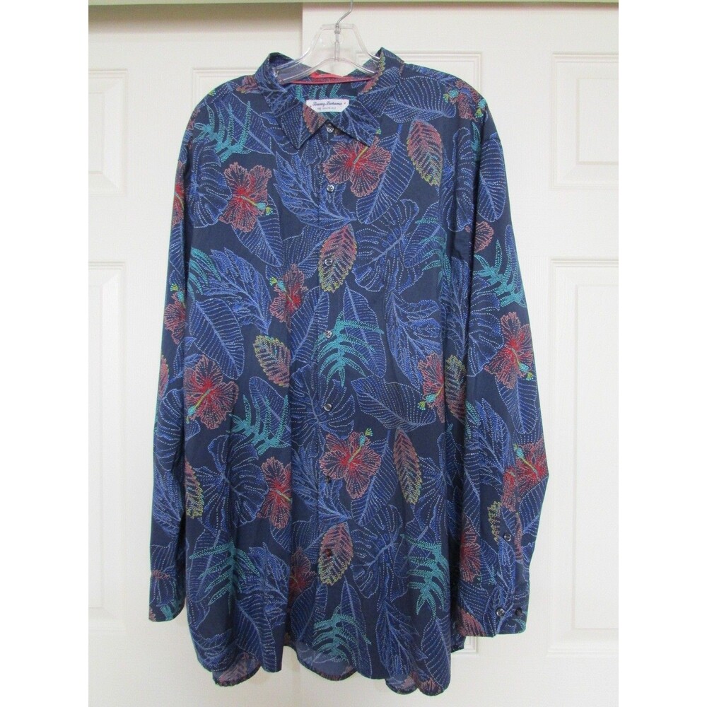 Tommy Bahama Shirt Mens XXXL TMulticolor Tropical Long Sleeve Button Siesta Key